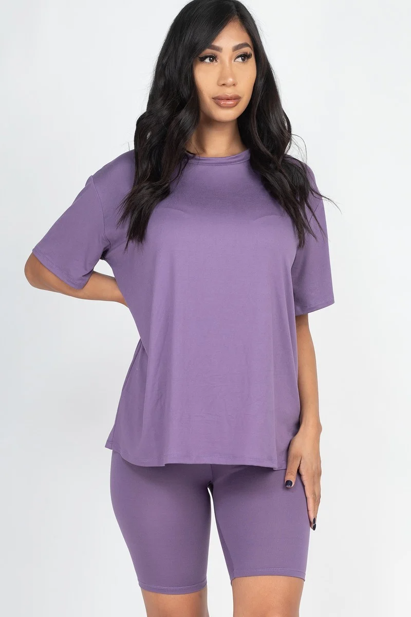 Biker 2Pc Short Sets