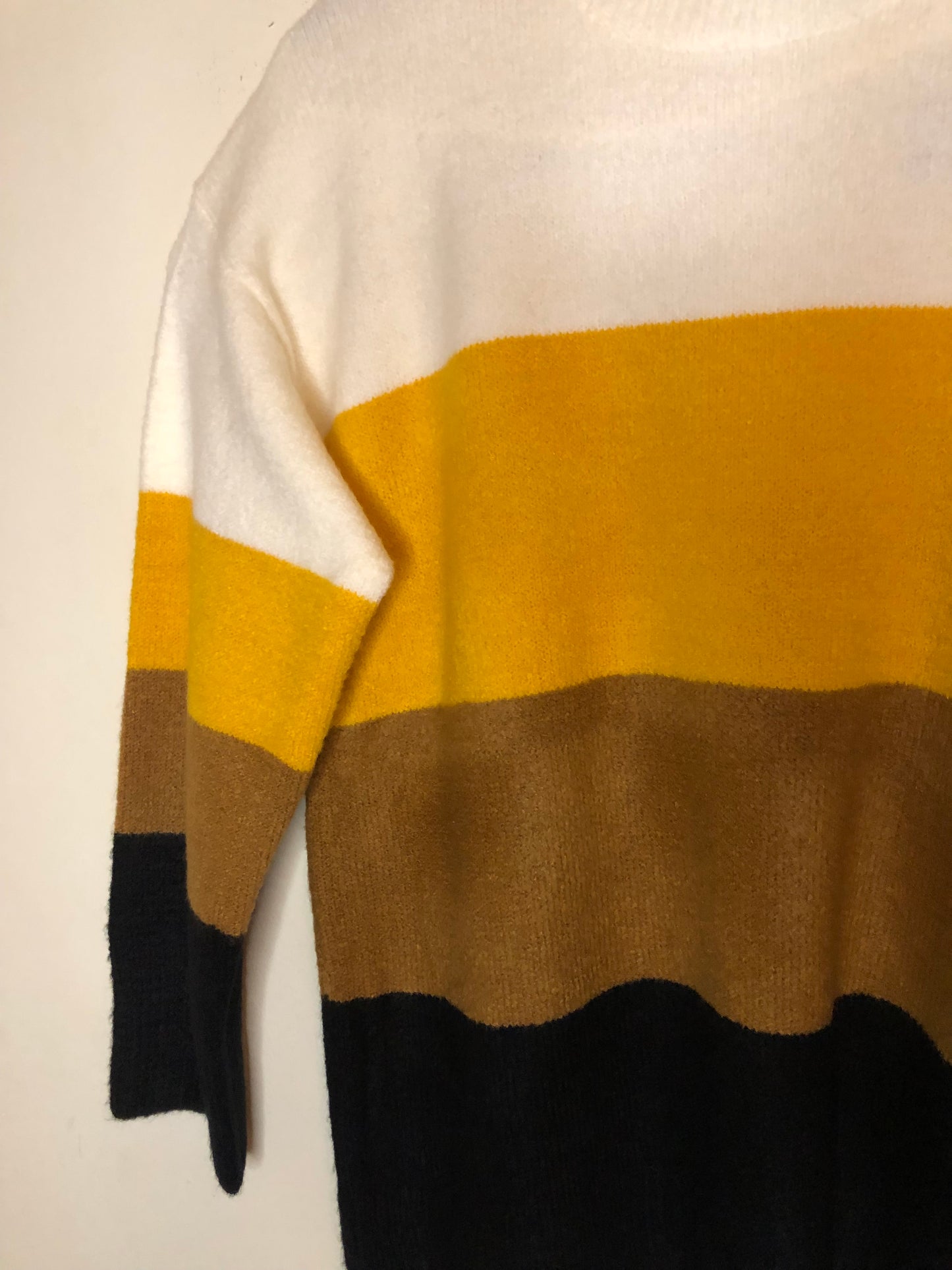 Mustard Color-Blocked Sweater