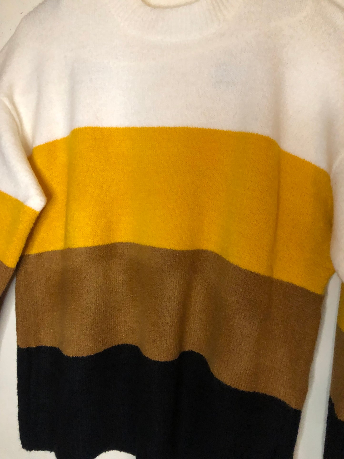 Mustard Color-Blocked Sweater