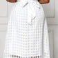 White Mesh Jacquard Dress