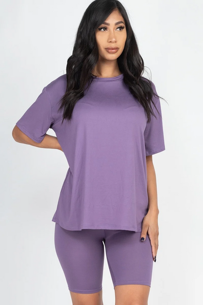 Biker 2Pc Short Sets