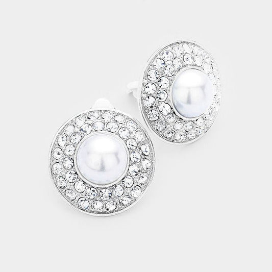 Rhinestone Clip-On Earrings