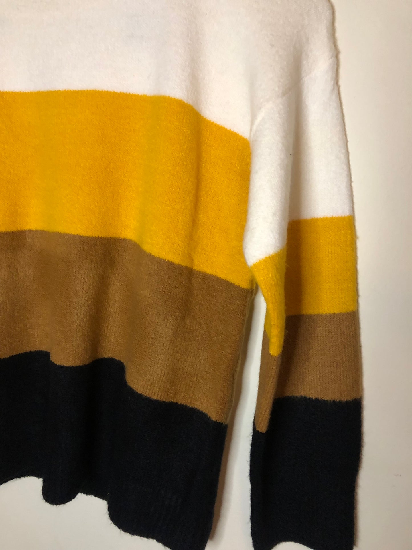 Mustard Color-Blocked Sweater